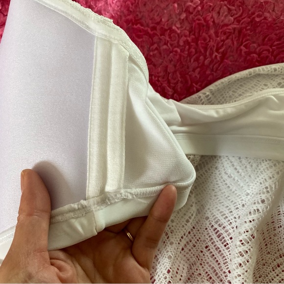 NEW Time and Tru Tankini White Plus Size 3X Straps/strapless Boning Molded Cups - Picture 15 of 16